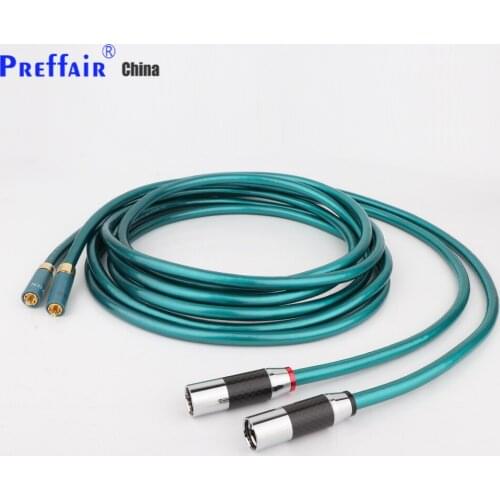 Hifi 8N OCC Ortofon RCA Cable Hi-end CD Amplifier Interconnect 2RCA to 2XLR Male /Female Audio Cable