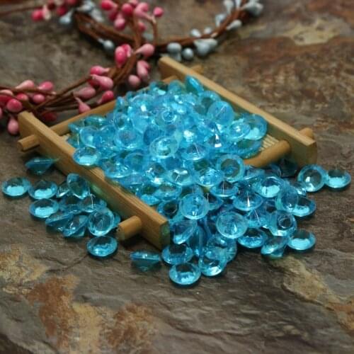 High Quality!1000PCS/Lot 4.5MM Aqua Acrylic Crystals DIY Crafts Diamond For Wedding Decoration Events Party Festive Supplies