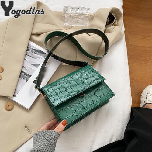 Stone Pattern PU Leather Crossbody Bags For Women 2021 Small Messenger Bag Lady Flap Shoulder Bag Luxury Handbag and Purse bolso