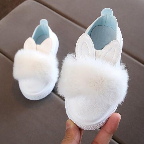 Children Kids Girl Shoes Rabbit Ears Sneakers Anti-slip Breathable Fashion for Party AN88