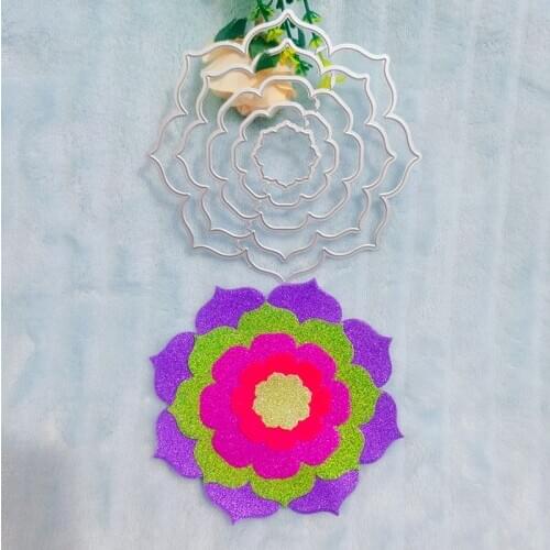 Round lace flower Metal cutting Mould cutting Mould scrapbook Decoration embossed Photo album Decoration Card making DIY Handicr