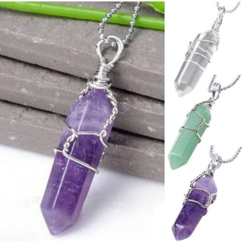 Mix Crystal Stone Opal malachite Lapis Green Howlite Stone Onyx Rose Pink Quartz Carnelian Faceted Bead Twining Pendant 1PCS