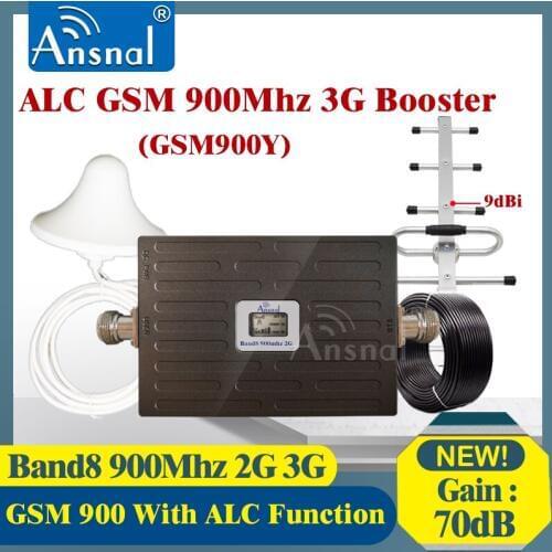 Upgraded!! ALC 900Mhz GSM Cellular Amplifier 2g 3g signal Booster UMTS 900Mhz GSM repeater 2g 3g Network Mobile Signal Repeater