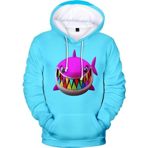 Fashion Rainbow Shark Cartoon Cool 3d Hoodies Pullover Men Women Hoodie Hoody Tops Pocket Long Sleeve 3D Hood Hooded Sweatshirts