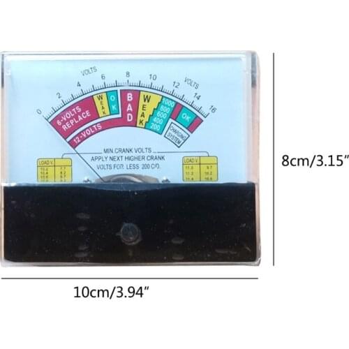 N0HF DC Voltmeter Analog Panel Voltage Meter Mechanical Pointer Type MINI Crank Volts