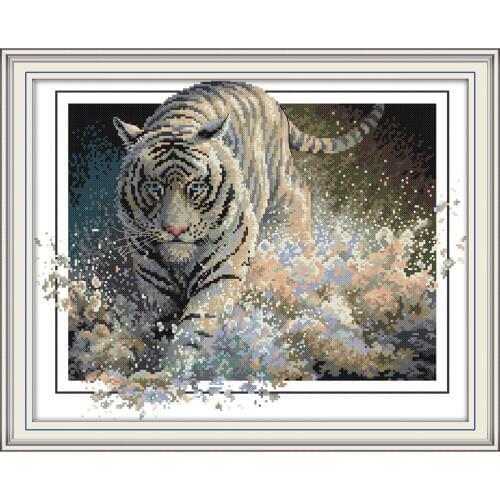 Tiger 4 cross stitch kit aida 14ct 11ct count print canvas cross stitches needlework embroidery DIY handmade DA259