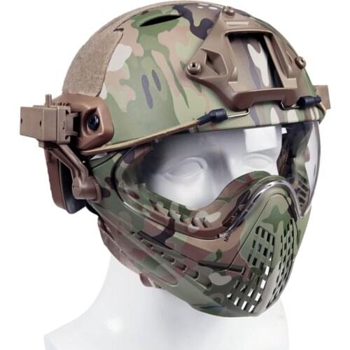 Durable Hunting Tactical Head Protector WST Navigator Tactical Camouflage Protective Helmet for Airsoft Wargame Equipment
