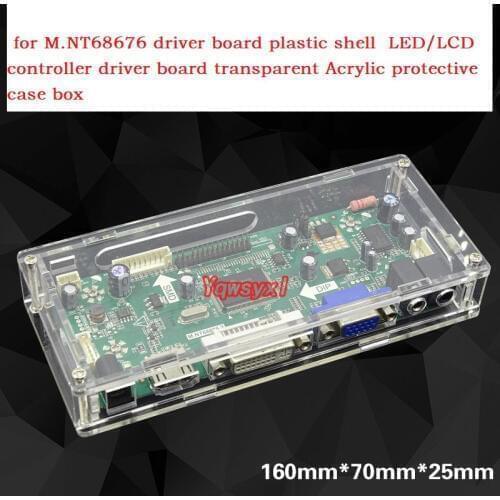 Yqwsyxl LED/LCD controller driver board transparent Acrylic protective box case for M.NT68676 TV 2AV EDP driver board