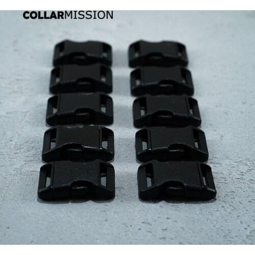 Retailing many color of the plastic buckle dog collar harness backpack strap webbing bag accessory 20mm black CK20SJ02