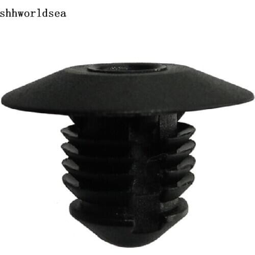 Shhworldsea 100pcs Nylon Black Bumper Fascia Retainer Fastener Clip For GM 15056810