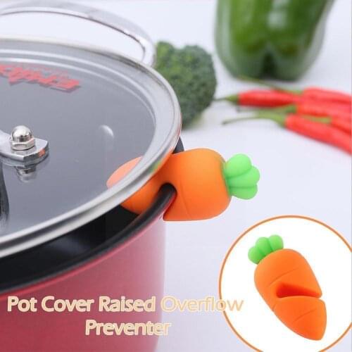 Silicone Kitchen Utility Pot Side Overflow Prevention Overflow Gadget, Cooking Accessorie Device Lid Prevention Pot Raising E8G6
