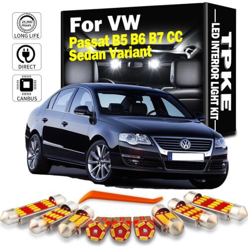 100% White Error Free interior LED Bulb Indoor Map Dome Light Kit For 1997-2014 Volkswagen VW Passat B5 B6 B7 CC Sedan Variant