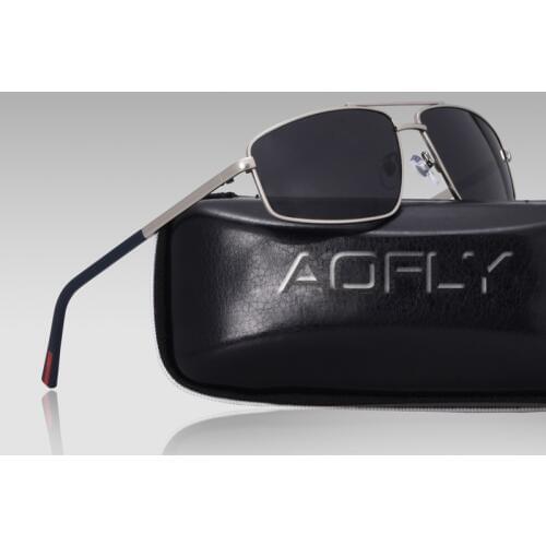 AOFLY DESIGN Brand Mens Vintage Rectangle Sunglasses Polarized UV400 Lens Eyewear Accessories Male Sun Glasses For Men/Women