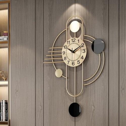 Modern Design Wall Clock Electronic Silent Living Room Wall Clock Iron Creative Luxury Large Orologio Da Parete Home Decoration