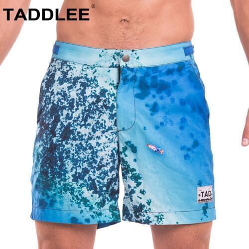 Taddlee Brand Sexy Mens Swimwear Swimsuits Man Plus Big Size XXL Beach Long Board Shorts Boxer Trunks Men Bermuda Bottoms New