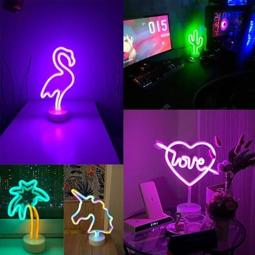 USB & Battery Types Neon Light Luminoso LED Sign Night Lamp Shop Party Room Bar Club Decoration Signal Table Lamps