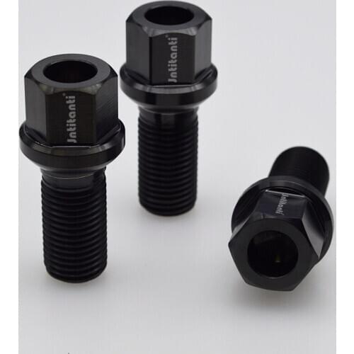 M14*1.5*28 Black ball seat Gr5 titanium wheel bolt for VW