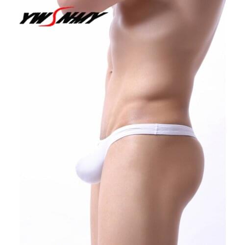 Mens Thong Breathable Sissy Panties Homme U convex Pouch G-Strings Male Solid Underpants Cool Gay underwear Exotic T-back
