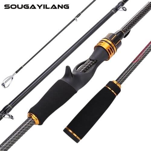 Sougayilang 1.8m 2.1m 2.4m Casting Fishing Rods with 24 Ton Carbon Fiber Latest Serpentine Reel Seat Ultra Light Pesca Pole
