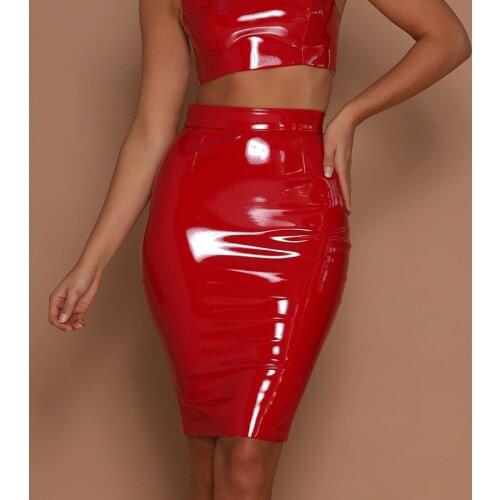 PU Leather Skirt Women Nightclub Costume DJ Outfit Gogo Dancer Costume Festival Clothing Pole Dancing Wear Western Wear DL8101