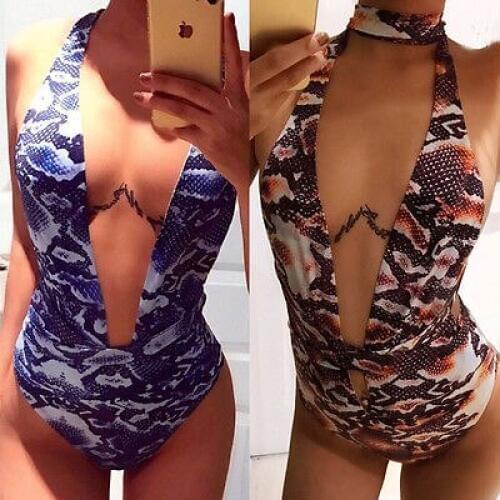 Womens One-piece Camo Floral Swimming Costume Ladies One piece Flower Swimsuit Monokini Swimwear Blackless Swimming Clothing