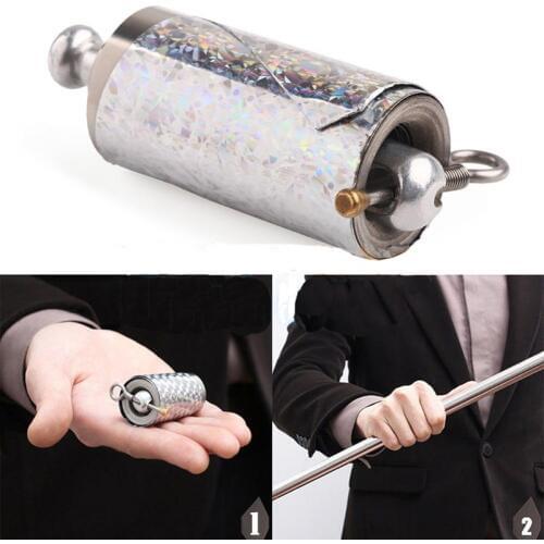 1pcs 110CM length Silver Appearing Cane Metal good quality magic tricks for professional magician stage close up magie illusion