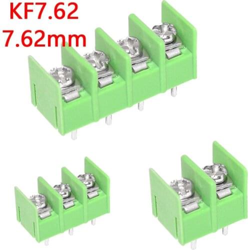 1PCS 7.62 mm KF7.62 - 2P 3P 4P MG 762 - 2P 3P 4P Pin Can be spliced Screw Terminal Block Connector Green 7.62mm Pitch