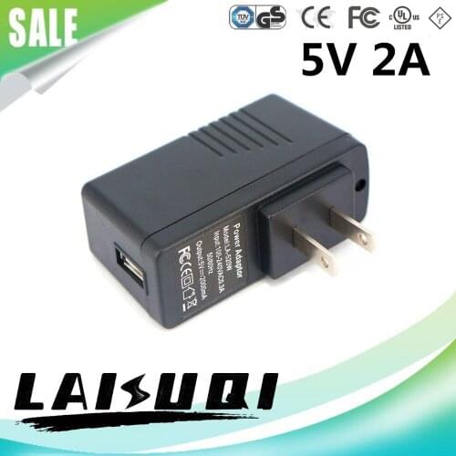 10pcs 5V 2A USB AC/DC Power Adapter US Plug Charger 5V2A Supply for Phone Tablet PC MID Other LAISUQI new hot sale
