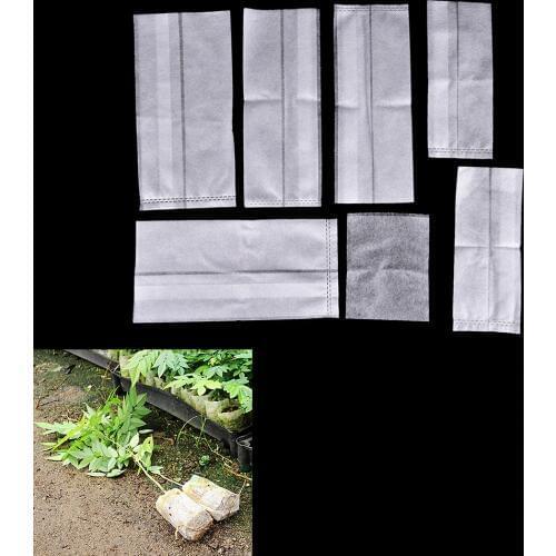 100 Pcs Full All Size Biodegradable Plant-Fiber Nursery Pots Seedling-Raising Bags Environmental Protection Non-woven Grow Bag
