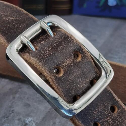 3.8CM Double Pin Stainless Steel Belt Buckle Thick Leather Belt Men Luxury Mens Belt Ceinture Mens Leather Belt Wide SBT0017