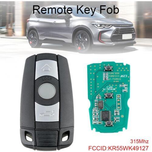 315Mhz 3 Buttons Remote Ignition Key Fob Replacement Keyless Entry KR55WK49127 Fit for BMW CAS3