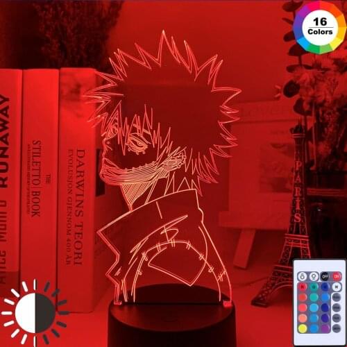 3D Acrylic Lamp Anime My Hero Academia Dabi LED Light for Bedroom Decor COOL Manga Gift for Him Rgb Colorful Night Light Dabi