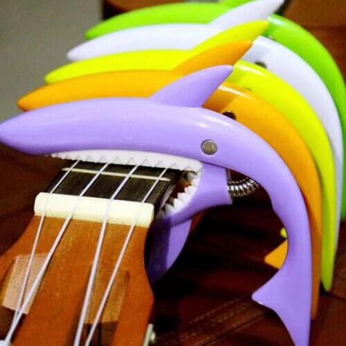 Shark Guitar / Ukulele Capo Capotraste Violao Guitarra Fit for 4-6 String Acoustic Electric Accessories Colorful Plastic