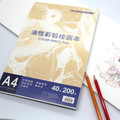 POTENTATE Watercolor Pencil/Oil Pencil Pad 200/gsm Sketchbook Drawing Books Hand Painted Shetch Book for Artist Student