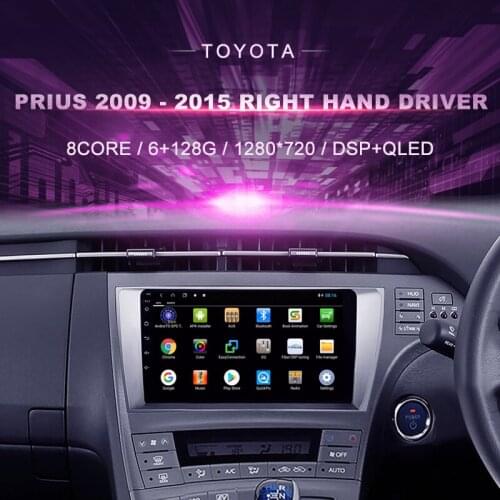 Car DVD for Toyota Prius 2009 - 2015 Right hand driver Car Radio Multimedia Video Player Navigation GPS Android 10.0 Double