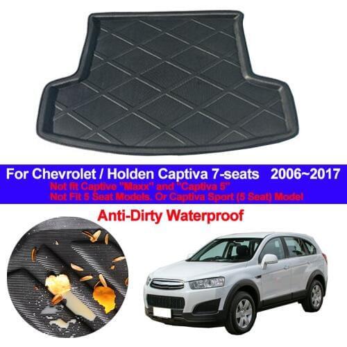 Car Rear Trunk Mat Cargo Luggage Tray Boot Liner Carpet Floor Cape For Chevrolet Chevy Holden Captiva 7-seaters 2006 - 2016 2017
