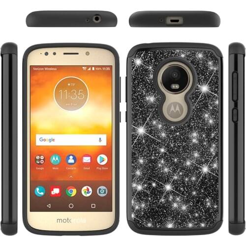 For Motorola Moto E5 Play Case Glitter Shockproof Back Phone Cover For Moto E Play 5 Gen Screen Protective Bag Carrying Shell