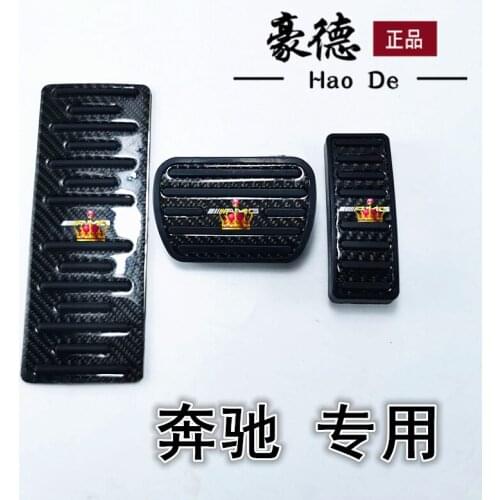 Car Accelerator Brake Pedals Cover Real Carbon Fiber For Benz A B GLA CLA GLB Class W177 W247 X257 C118 X247 2019