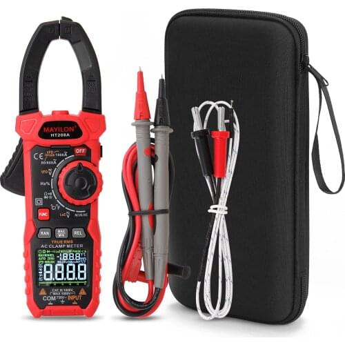 MAYILON HT208D Clamp Meter Digital Multimeter AC Direct Current Voltage Current Diode Continuity NCV Tester Multimeter