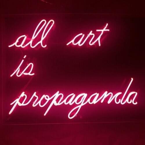 Decorative Light All Art Is Propaganda Lamp Neon Bulb Light Cinema Beer Bar Lamp Enseigne Lumineuse Decorate andmade glass TUBE