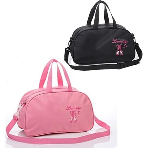 Girl Large Capacity Ballet Dance Handbag Embroidered Canvas Waterproof Shoulder Bag For Kids Lovele Pink Princess Bags
