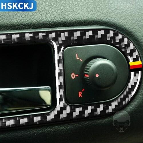 For VW Golf 4 Jetta Bora MK4 R32 GTI 1999-2004 Carbon Fiber Stickers Inner Door Handle Pulls Frame Interior Car Accessories