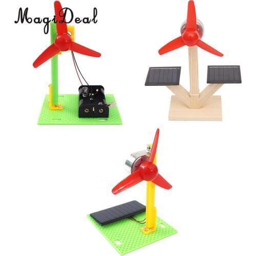 Solar Powered Electric Fans DIY Physics Motor Circuit Device Kit Science Toy Educational Physical Experiment Toy
