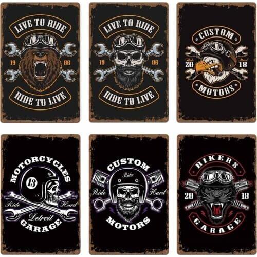 Garage Tools Tin Sign Hand Tool Vintage Metal Sign Wall Art Metal Crafts Home Decor Painting Plaques Art Poster