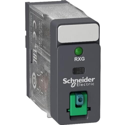 RXG12BD Interface plug-in relay, 10 A, 1 CO, lockable test button, LED, 24 V DC