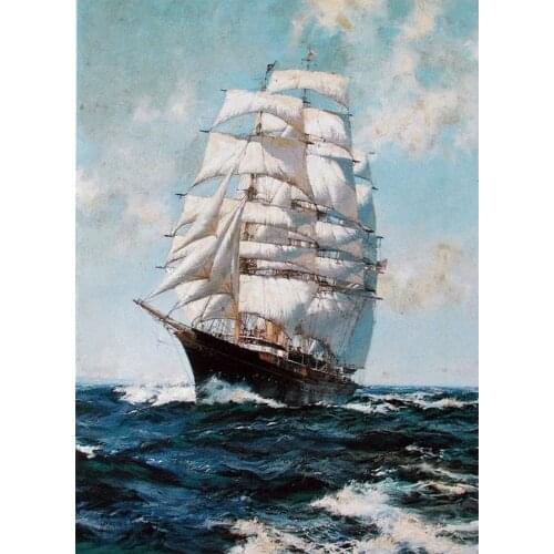 5D Diy Sailing Boat Diamond Mosaic Landscape Painting Full Square/Round Handmade Cross Stitch Diamond Embroidery Home Decoration