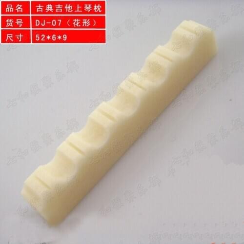 Bone Classic Guitar 6 String Slotted Nut Flower shape (52 x 6 x 9mm) (GDQZSSD6516526)