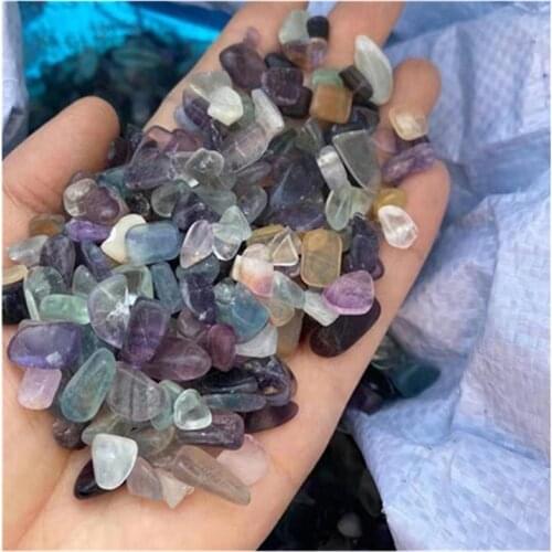 Rainbow Fluorite Chips Crystals Healing Stones Wholesale Natural Polished Gravels For Decoration