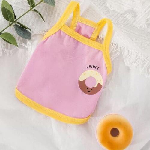 Summer Sweet Pet Dog Clothes for Small Dogs Couple Wear Cool Puppy Poodle Pug Dress Vest Shirt Dog Clothing printing T-shirt