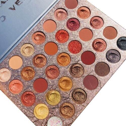 DIKALU 35 Colors Matte Pearlescent Pressed Glitter Eye Shadow shimmer Pigment Makeup Palette Eyeshadow